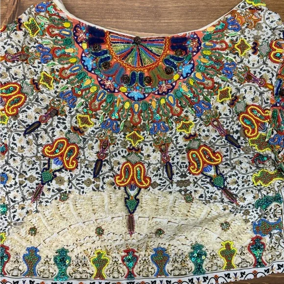 Camilla Multicolor Embroidered Cape/Shawl - Picture 5 of 5